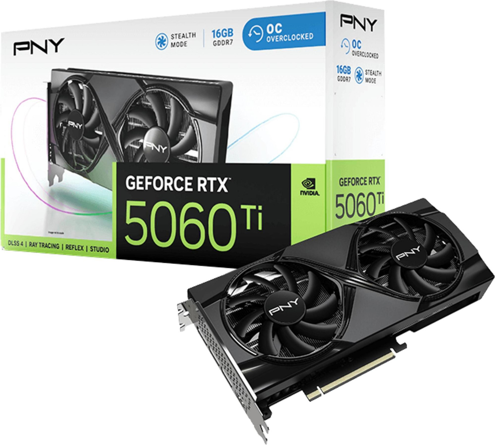 PNY GeForce RTX 5060 Ti Videokaart 16GB Overclocked Dual Fan DLSS 4