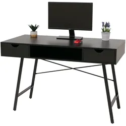 Schreibtisch MCW-E92, Bürotisch Computertisch, 3D-Struktur 120x60xcm ~ schwarz