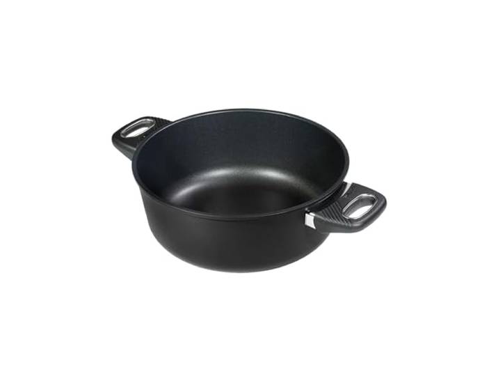 Original Gundel GUSS-BRATEN-TOPF, Ø 28 cm, Höhe 10,5 cm, BIOTAN-Oberfläche, backofenfeste Griffe