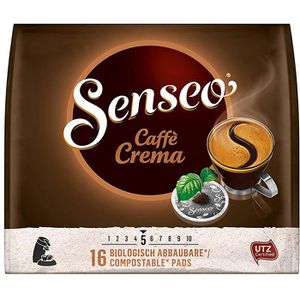 Senseo Kaffeepads Caffe Crema, mittlere Röstung, 100% Arabica, 16 Pads, 16 Stück