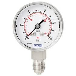 WIKA Rohrfedermanometer 8690979 131.11 Anschluss (Manometer): Rückseite 1 St.