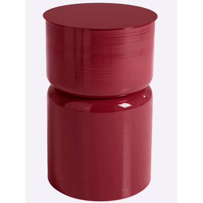 Beistelltisch HEINE HOME, weinrot, B:26,5cm H:41cm T:26,5cm, Tische, Beistelltisch