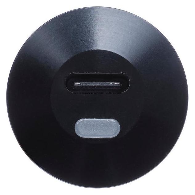 Ochno Socket with RGB Button - USB-C outlet w. locking screw 1m cable in Black (O-SWO-100-S-1)