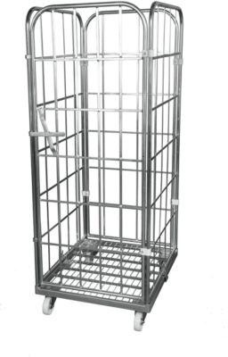 Rollbox, 4-seitig, Stahl-Bodenplatte, mit Vorderwand, H 1640 mm