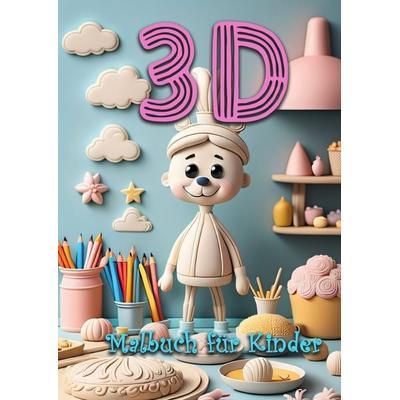3D Malbuch für Kinder ab 4 Jahre, Taschenbuch von Musterstück Grafik, Epubli, 978-3-7575-5728-7