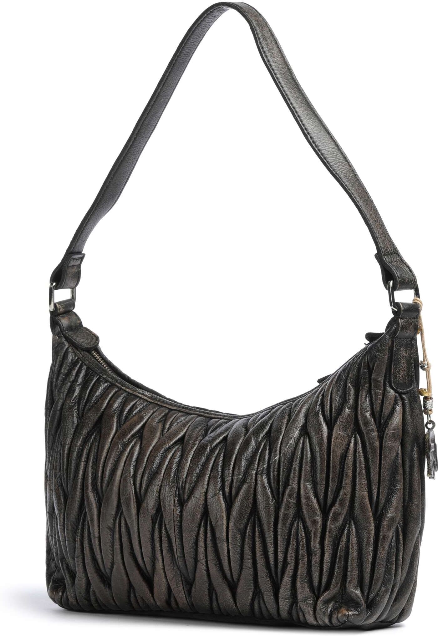 Anokhi Schultertasche aus Leder, braun