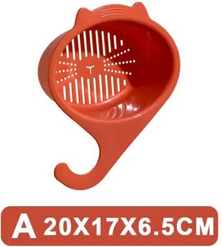 Friendly Fresh Finds Cat Shape Faucet Filter Basket Multifunctional Kitchen Sink Organizer For Fruits, Vegetables & More orange