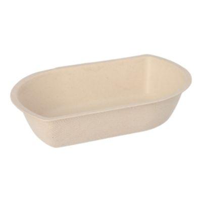 Papstar Snacktray Zuckerrohr ungebleicht 11,1x16,8x3,6 cm, fettresistent, formstabil, rechteckig, 50 Stück