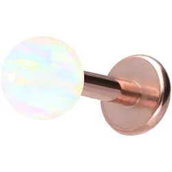 Titan Labret mit Innengewinde SYNTHETISCHER OPAL