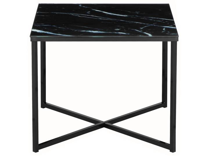Beistelltisch Gahte schwarz Glas B 50 H 42 cm