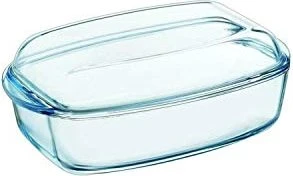 Bräter Pyrex-Backform mit Deckel 6,7 l Glas