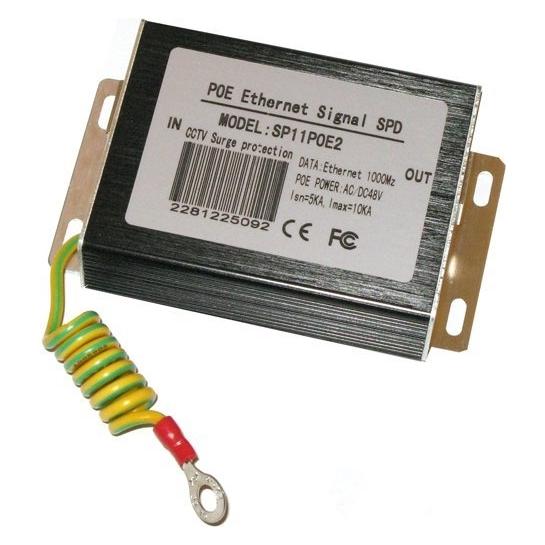 XtendLan Überspannungsschutz für UTP-Kabel mit PoE, 100/1000 Mbit/s, schützt alle Adernpaare, 2x RJ-45 (Überspannungsschutzadapter) (SP11POE2)