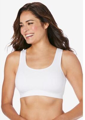 Plus Size Women's The Olivia All-around Support Comfort Sports Bra by Leading Lady in White (Size 2X)