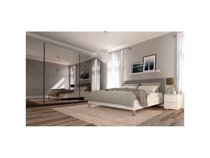 Schwebetürenschrank reflect+ 405 x 236cm Beige/Graphit 3 Türen