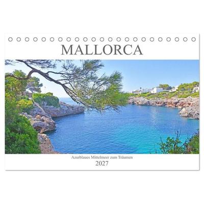 Mallorca - Azurblaues Mittelmeer zum Träumen (Tischkalender 2027 DIN A5 quer), CALVENDO Monatskalender