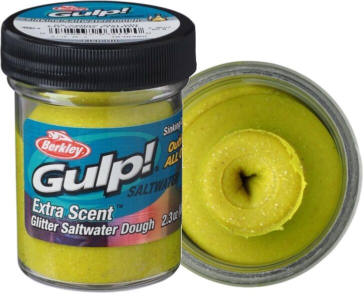 Berkley Gulp! Dough-Fishoil Sunshine Yellow Silver Glitter