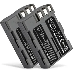Cellonic Akku für Nikon D90, D80, D50, D200, D700, D300, D70, D70s, D300S, D100 (Kamera Akku), Kamera Stromversorgung, Grau