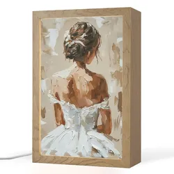 TISCHLEUCHTE Frau - Farbe - Abstrakt - Beige - Modern Tischlampe 20x30 cm