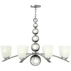 Elstead Lighting, Kronleuchter, Zelda Kronleuchter E27 8-fach Poliertes Nickel (96.50 cm)