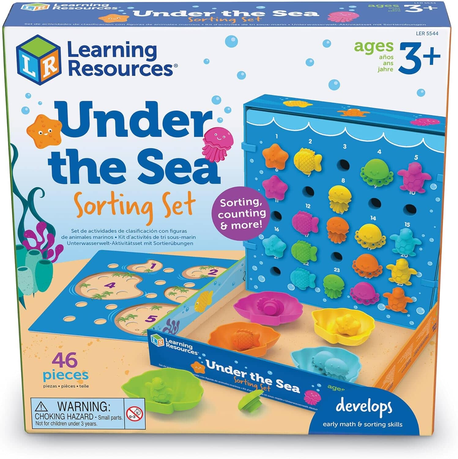 Learning Resources Under The Sea Sorting Set: Sorting, Counting & More! (46 Pieces) - Ages 3+ - Educational Toy Learning Resources