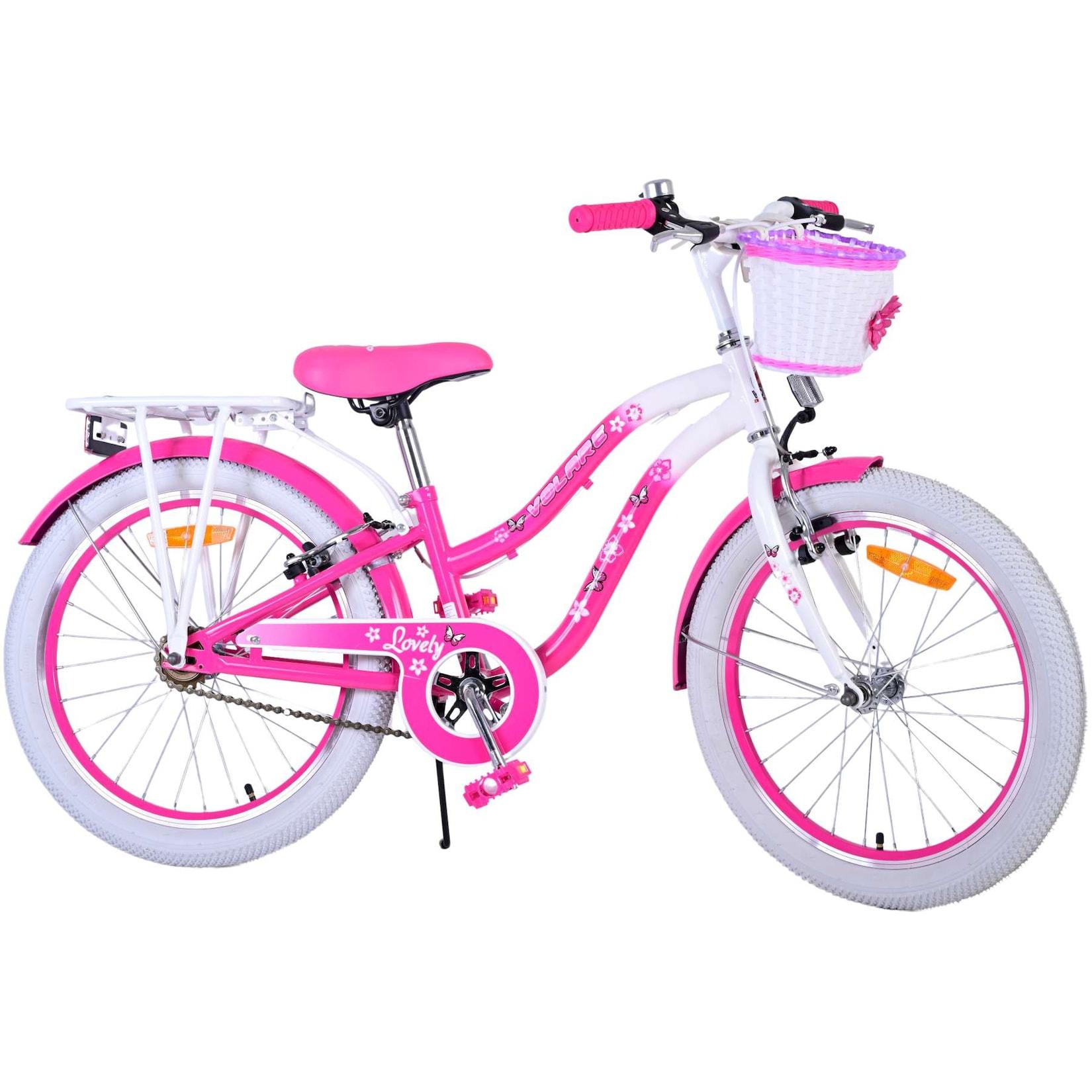 Volare Kinderfahrrad Lovely Fahrrad für Mädchen 20 Zoll Kinderrad in Rosa
