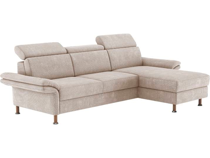 Ecksofa, 260x172 cm, Polyester, Beige, Mit Bettfunktion & Bettkasten, Klassisch, Home-affaire