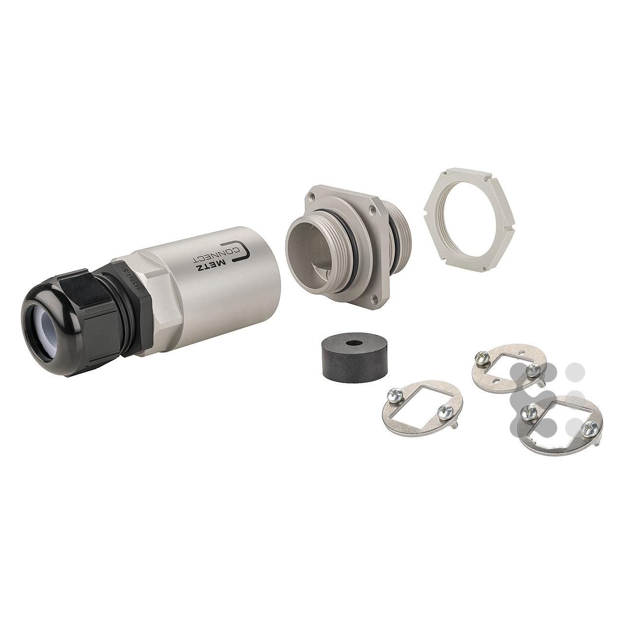Metz Connect IP69k Schutzgehäuse Set Wanddurchführung (14040100-E)