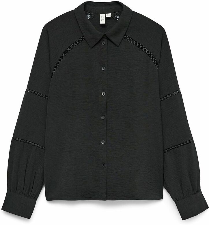 VERO MODA Chemise fluide avec détails ajourés