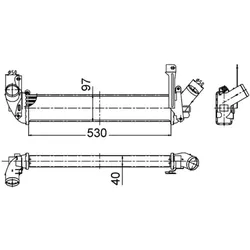 Ladeluftkühler MAHLE CI 506 000S für Renault Kangoo Rapid