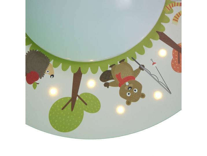 Niermann Standby Deckenlampe Lustige Waldtiere, für Kinderzimmer, Kunststoff, Deckenlampe