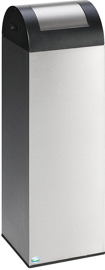 Selbstlöschender Wertstoffsammler, Volumen 89 l, HxBxT 1045 x 320 x 320 mm, Edelstahl VAR