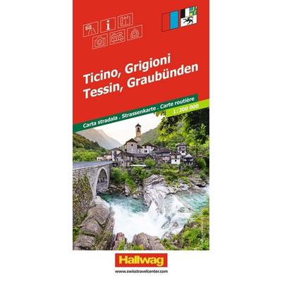 Tessin, Graubünden 1:200.000, Sonstige von , Hallwag, 978-3-8283-3036-8