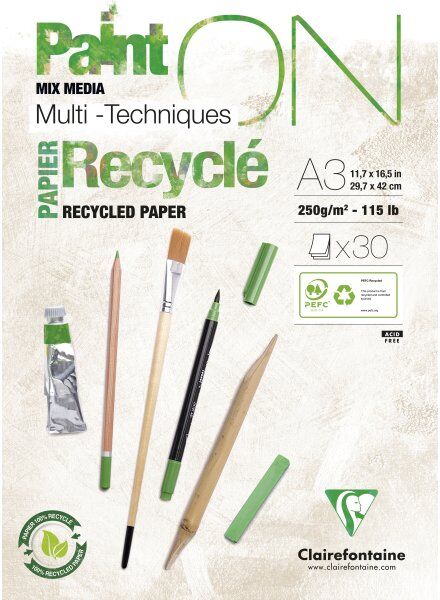Clairefontaine Painton Tegneblok   Recycled   A3