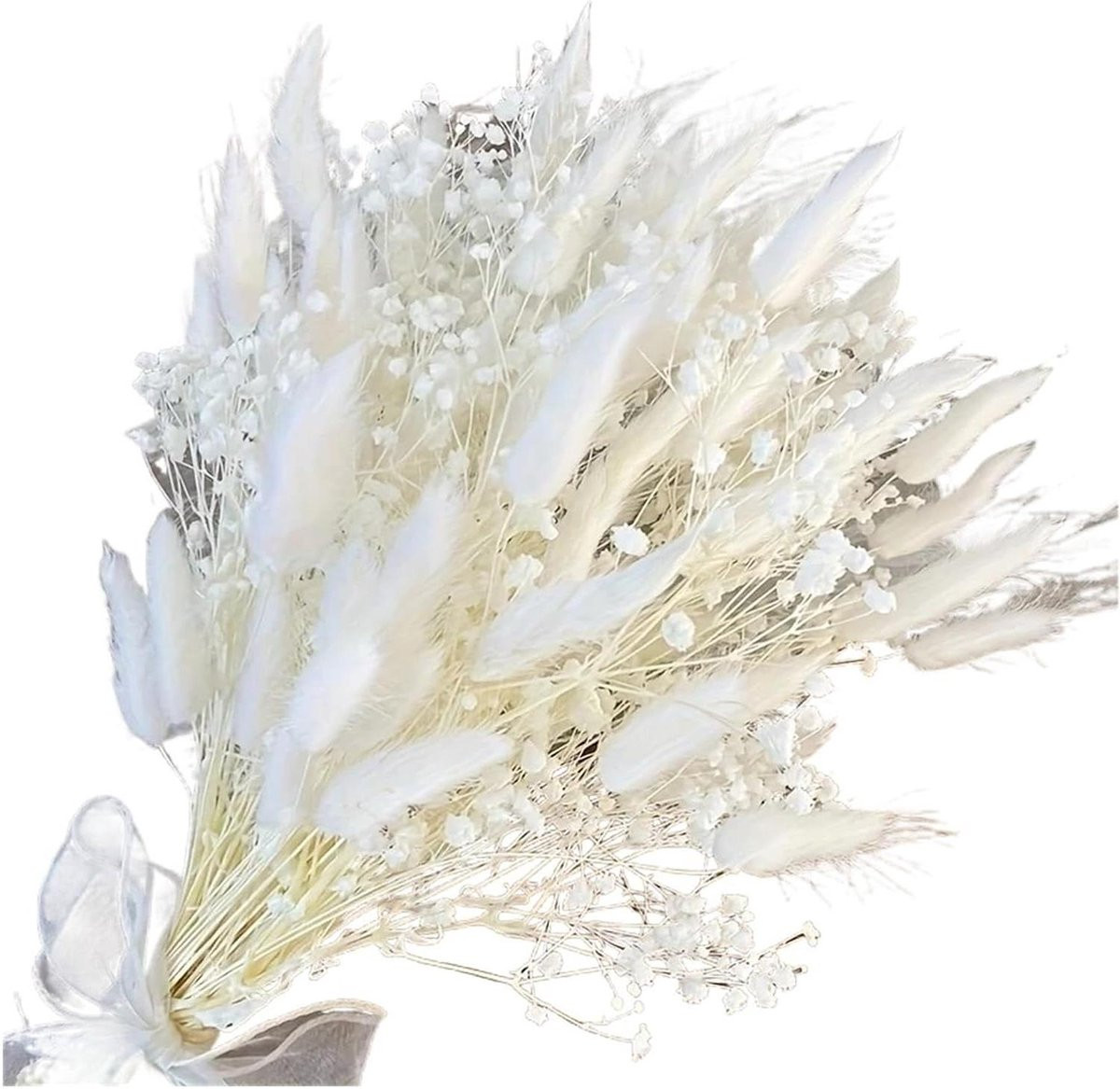 Gedroogd Gypsophila Boeket - Witte Baby's Adem Bloemen voor Bruiloft Decoratie - 35-45 cm