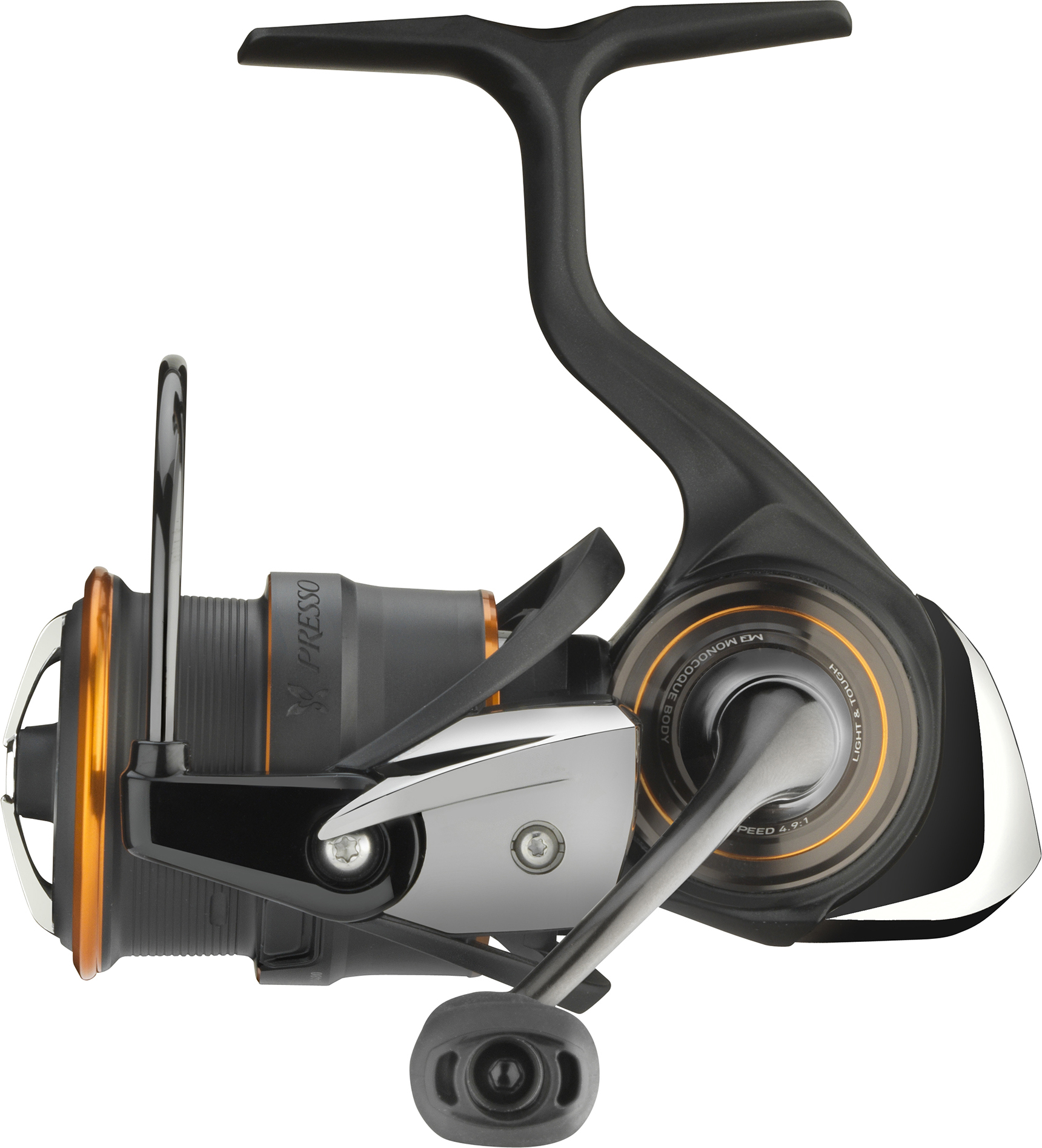 DAIWA 21 Presso LT, 2000 SS-P, Beidhändig, Forellen Spinning Angelrolle, Frontbremse, 60381