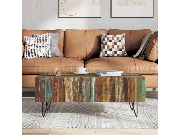 Table basse - mango - Table du thé - Bois massif de récupération 100x50x38 cm - M1991