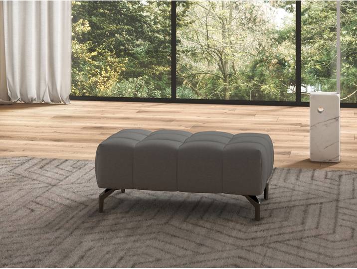 Sitzhocker, 102x45x68 cm, Luxus-Microfaser, Grau, Polsterhocker, Modern, Sit & More