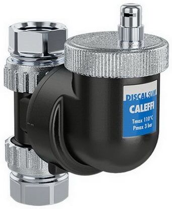 Caleffi Discal Mikroblasenabscheider SLIM 551801 Ø 18mm Klemmverschraubung, Kunststoff-Gehäuse