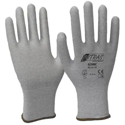AS Arbeitsschutz Arbeitshandschuhe | Nitras Antistatikhandschuhe ohne Beschichtung | grau | Gr. 7