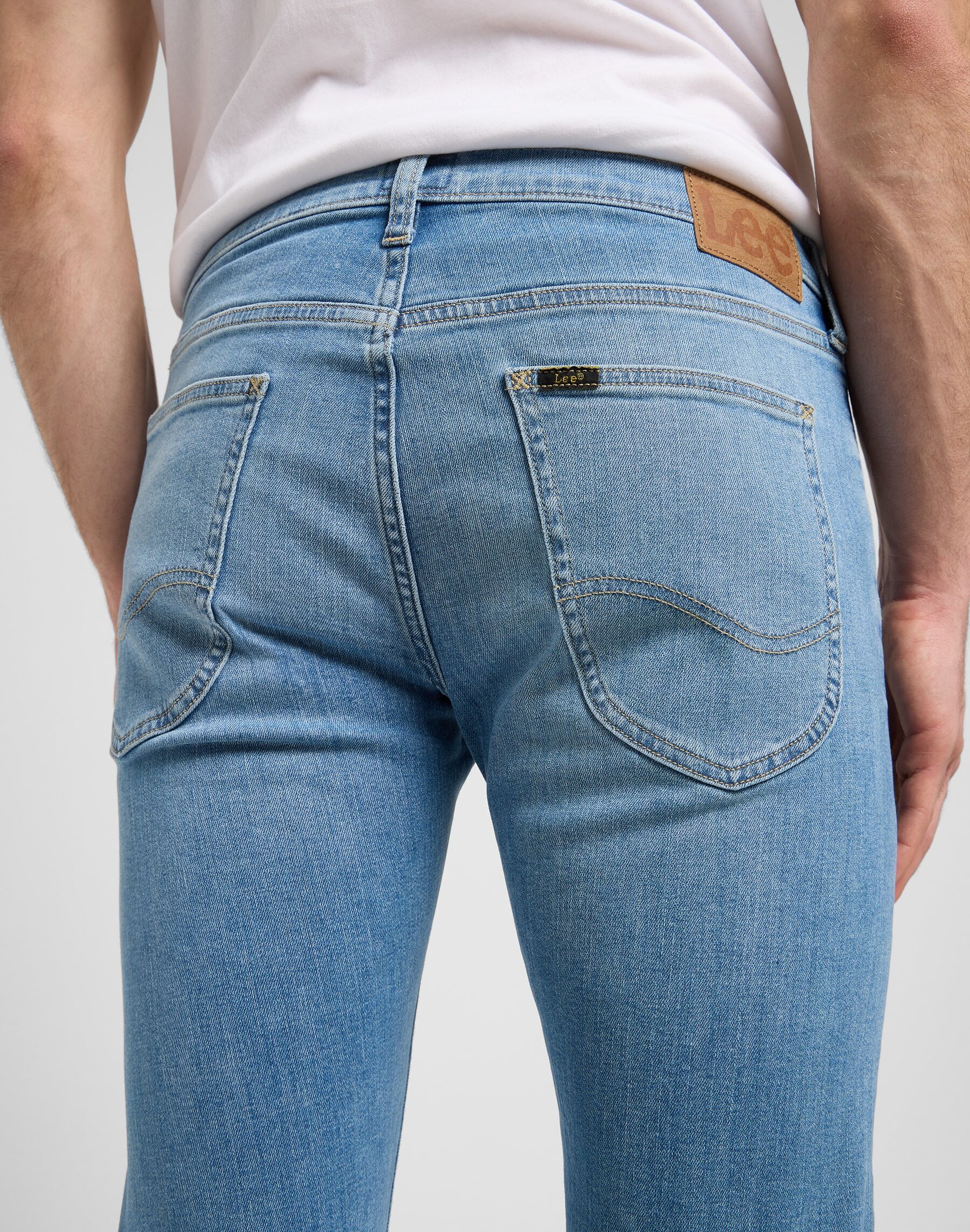 Tapered-fit-Jeans LEE "LUKE", Herren, Gr. 36, Länge 32, blau (declaration), Denim/Jeans, Obermaterial: 99% Baumwolle, 1% Elasthan, gerade, unten schmal lang, Jeans Tapered-fit-Jeans declaration 36, Länge 32