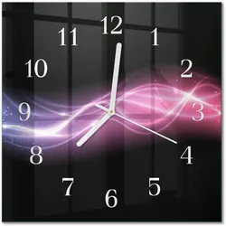 WANDUHR aus Glas 30x30 cm - Abstrakte Linien