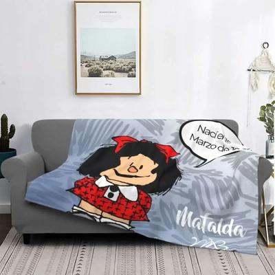 Uplift Picks Love Mafalda Soft Flannel Fleece Cartoon Throw Blanket 12 100x150 Cm