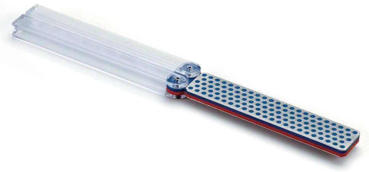 Schleifstein "DMT Double Sided Diafold Sharpener, grob", bunt (altsilberfarben, blau, rot), Kristallglas, Messerschärfer, Schleifstein altsilberfarben, blau, rot Einheitsgröße