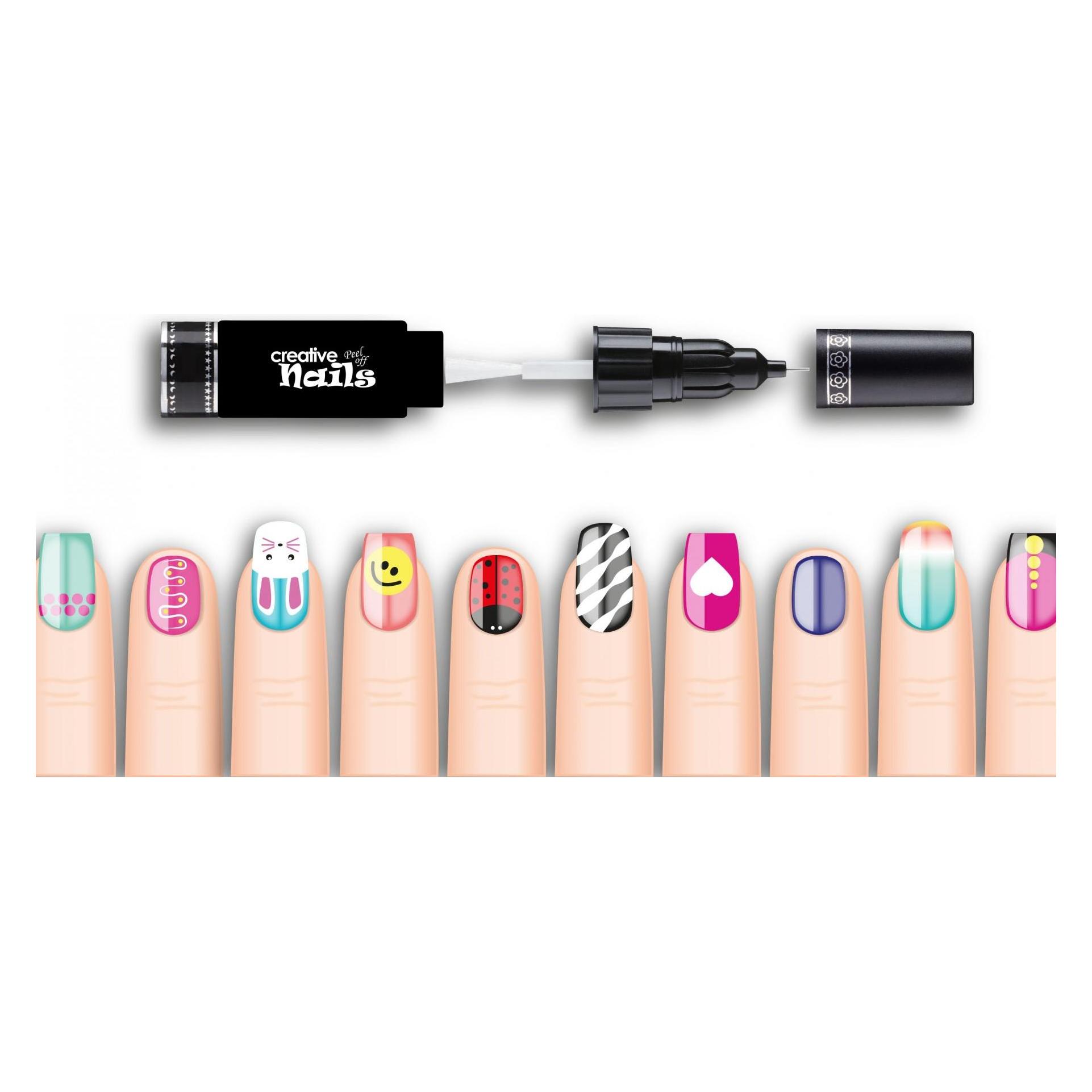Creative Nails Lackstift (Kunstnägel, Nagellacktrockner, Nagelverzierung, Schwarz, Weiss) (303000)