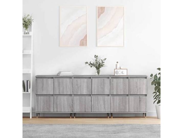 (SOLDE d'été) Buffets 3 pcs - Décor salon - Sonoma gris Bois d'ingénierie - Aspect élégant*76935180