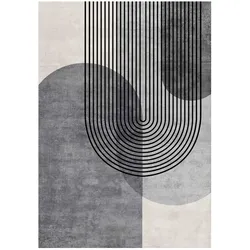 Bamyum, Teppich, Sare Bedruckter Teppich Chenille-Druck Maschinell Hergestellt 80 x 300 cm (80 x 80 cm)