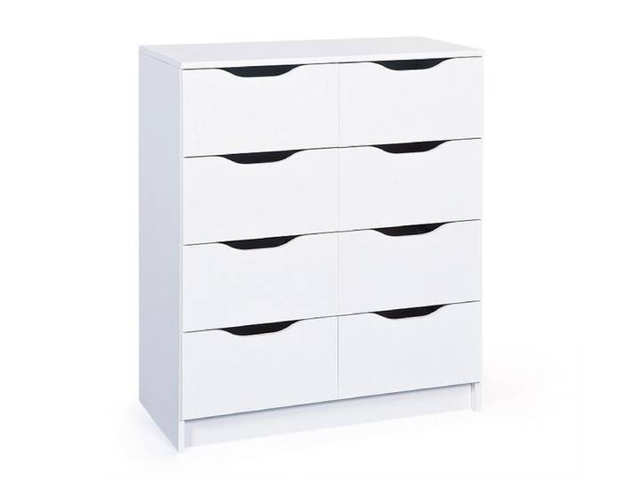 Kommode WEST 8 Schubladen 40x82x91.5cm weiss weiss