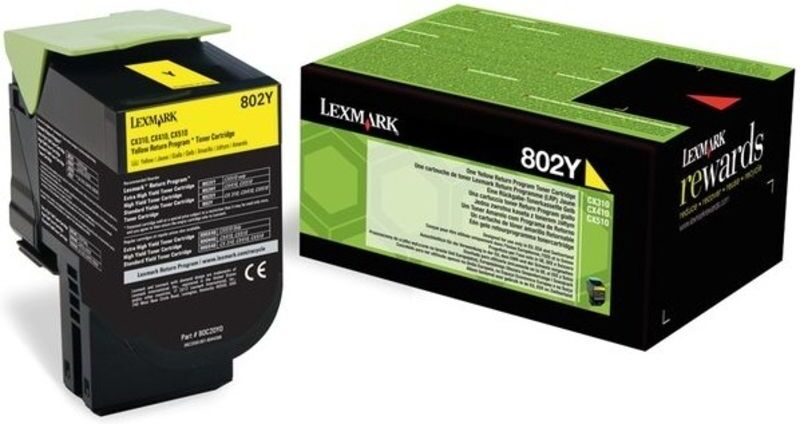 Lexmark 80C20Y0 (802Y) - Gelb - Toner