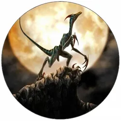 Essbares Papier „Dinosaurier und Mond“, 19,5 cm