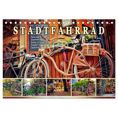 Stadtfahrrad (Tischkalender 2026 DIN A5 quer), CALVENDO Monatskalender